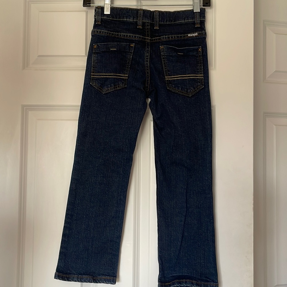 LIKE NEW WRANGLER JEANS. Boys size 7 Reg. Dark blue denim. EXCELLENT CONDITION.